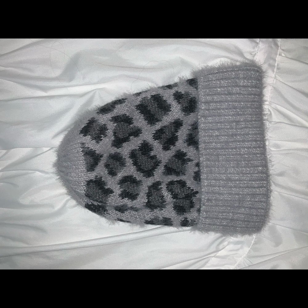 Leopard print beanie